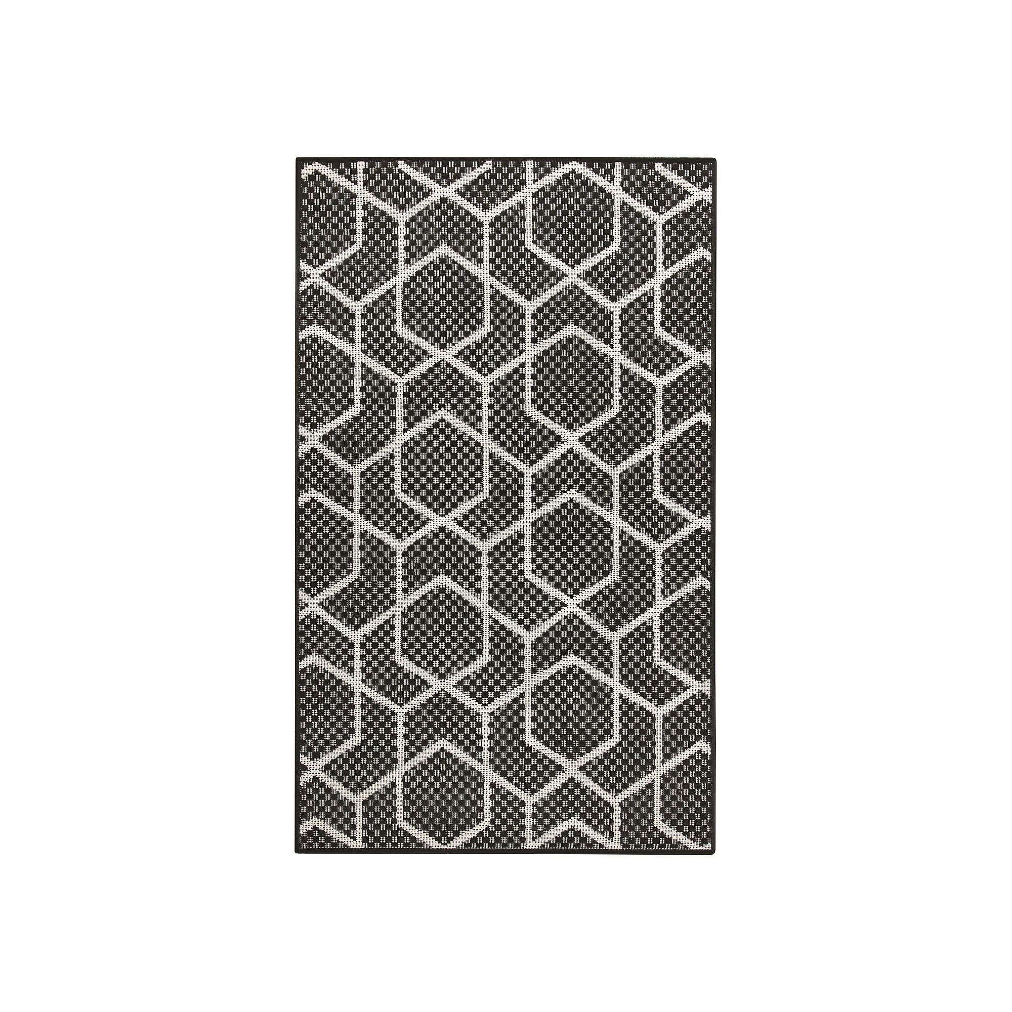 Nourison Horizon Indoor / Outdoor Geometric Area Rug, Black