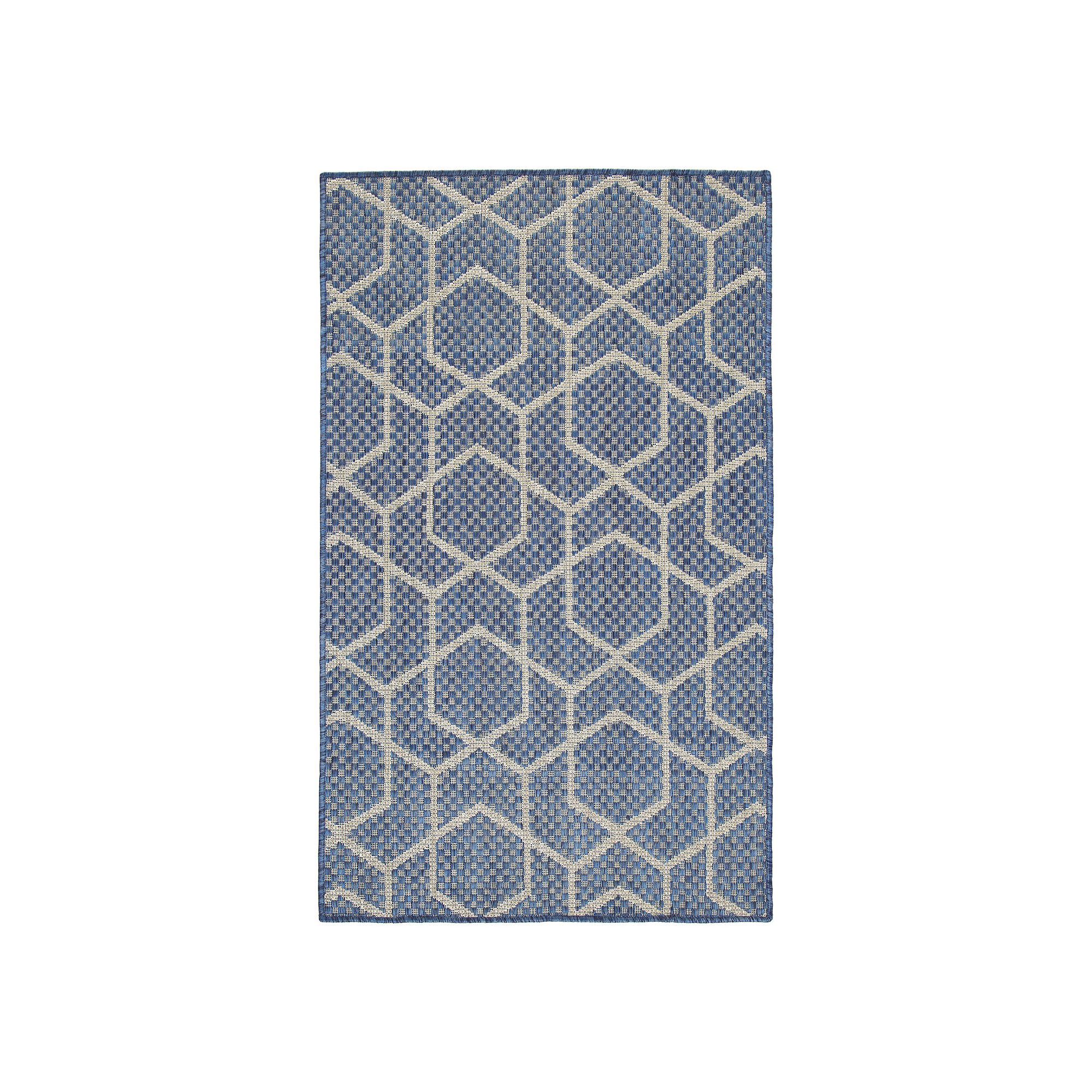 Nourison Horizon Indoor / Outdoor Geometric Area Rug, Blue