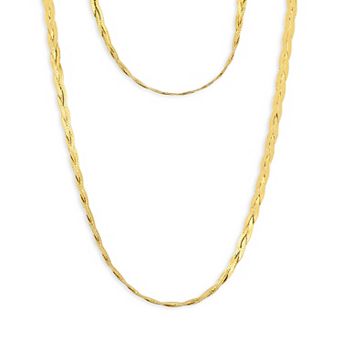 Primavera 24k Gold Over Sterling Silver Rope Necklace And Bracelet Set