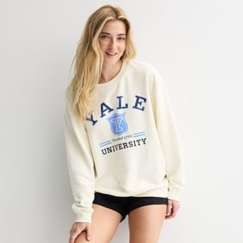 Juniors' Threads of Luxx Yale University Crewneck Pullover Sweatshirt