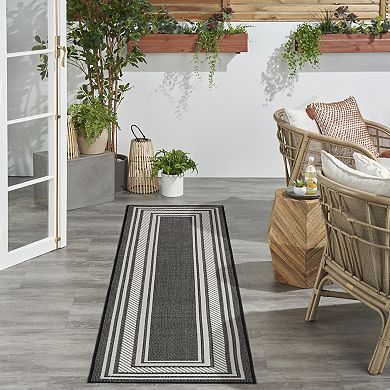 Nourison Horizon Indoor / Outdoor Bordered Area Rug