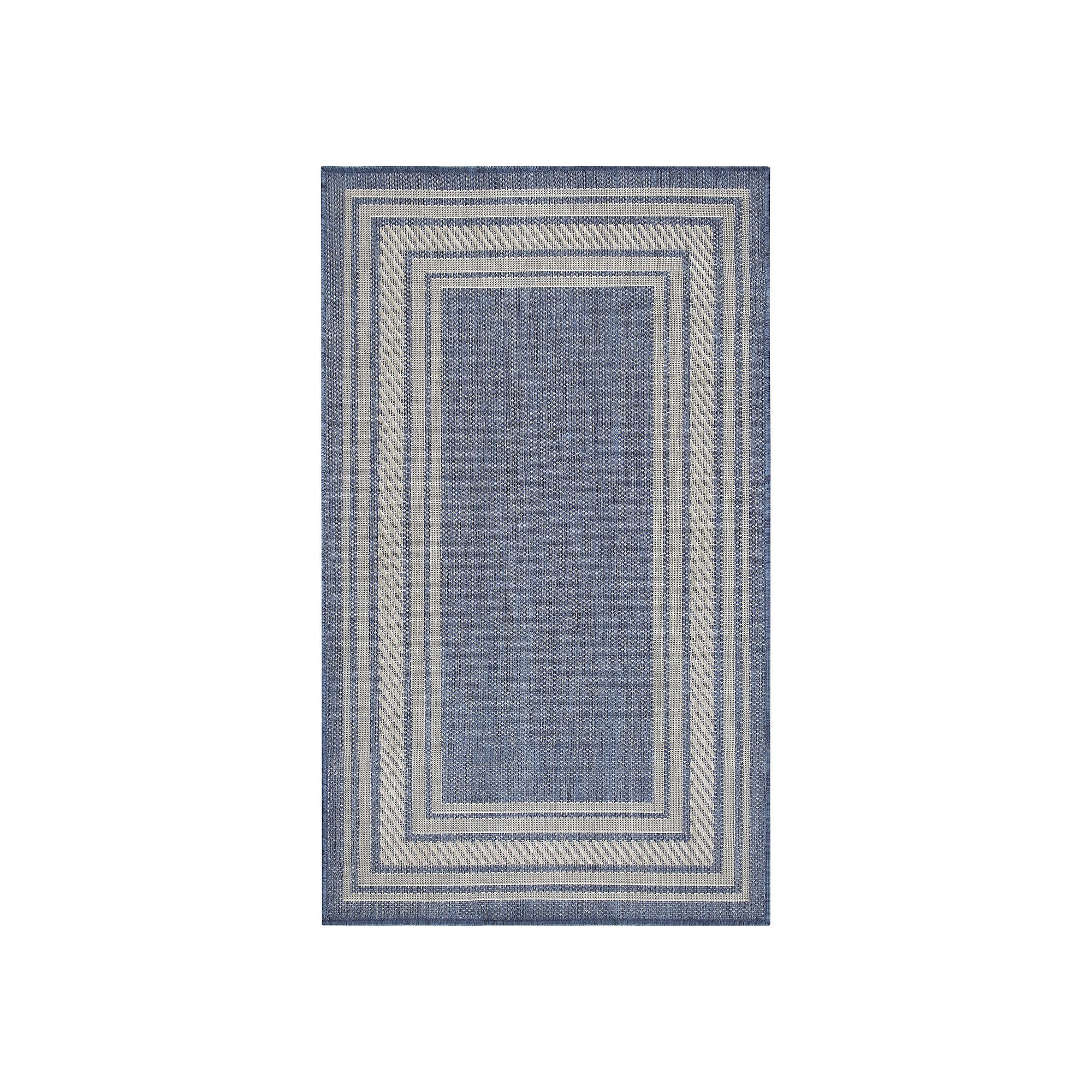 Nourison Horizon Indoor / Outdoor Bordered Area Rug, Blue