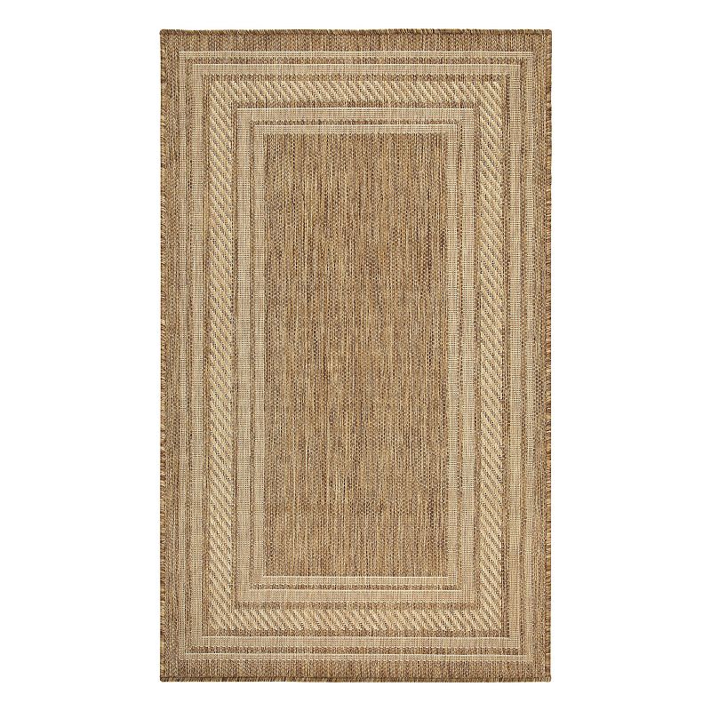 Nourison Horizon Indoor / Outdoor Bordered Area Rug, Natural