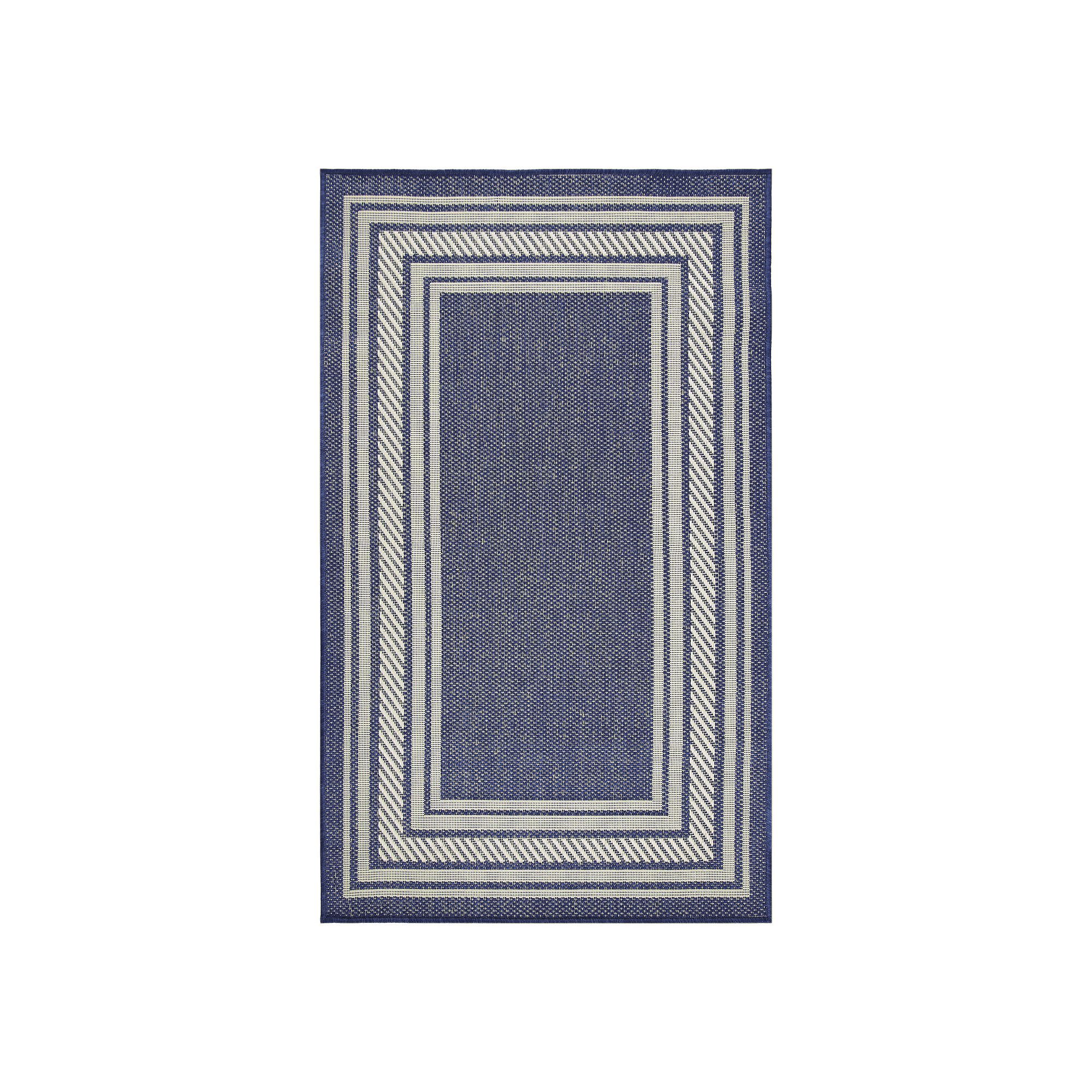 Nourison Horizon Indoor / Outdoor Bordered Area Rug, Blue