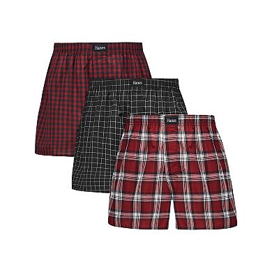 Men's Hanes® 3 Pack Originals Ultimate Cotton Stretch Woven Boxer Underwear
