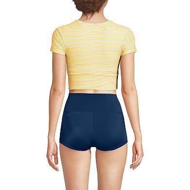 Women's Lands' End Tugless Cap Sleeve Midkini Swim Top