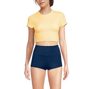 Women's Lands' End Tugless Cap Sleeve Midkini Swim Top