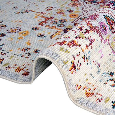 5th Avenue Lux Unicorn Charm Distressed Area Rug