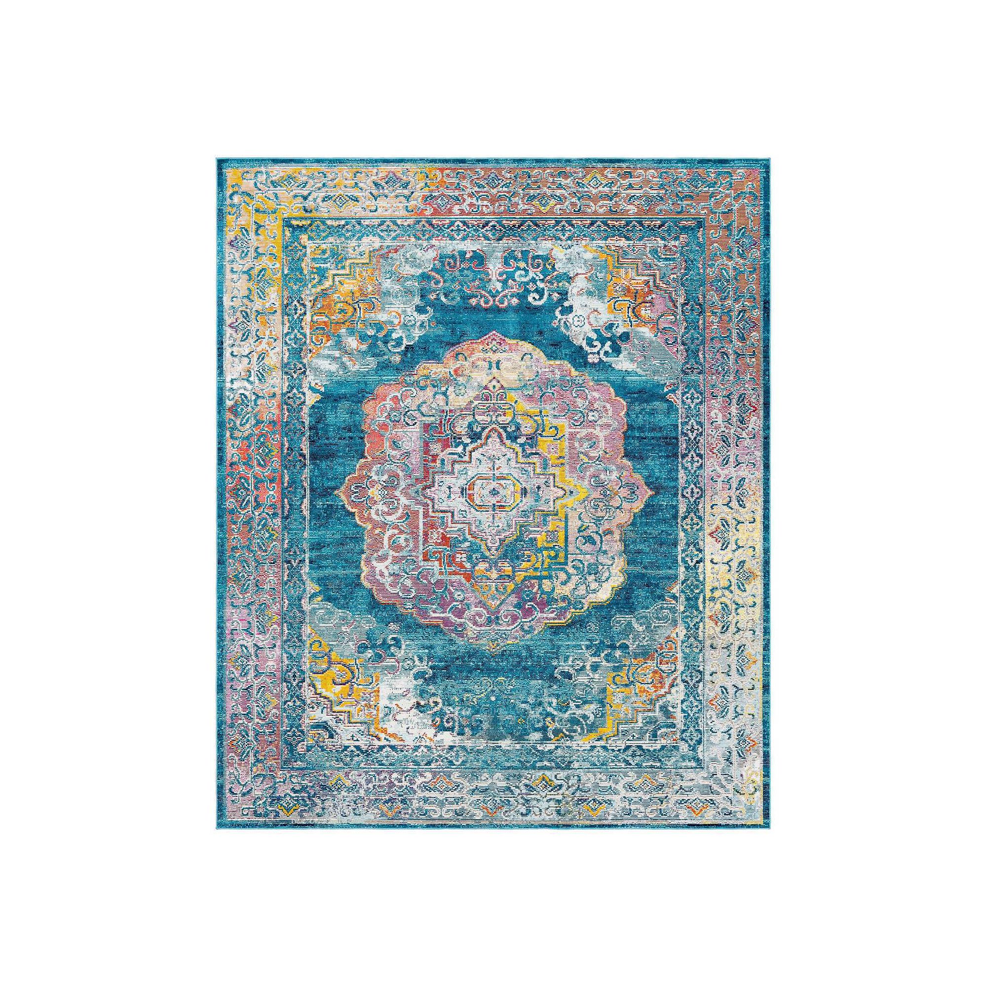 5th Avenue Lux Clover Charm Area Rug, Turquoise
