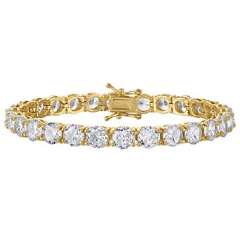 Ivy Sharpe 14k Gold Plated Cubic Zirconia Tennis Bracelet