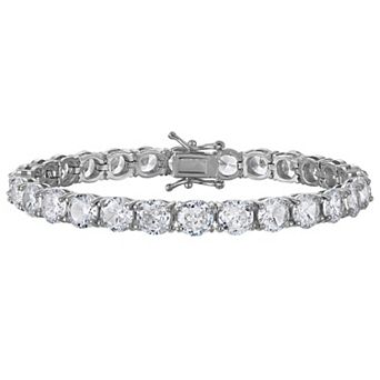 Ivy Sharpe 14k Gold Plated Cubic Zirconia Tennis Bracelet