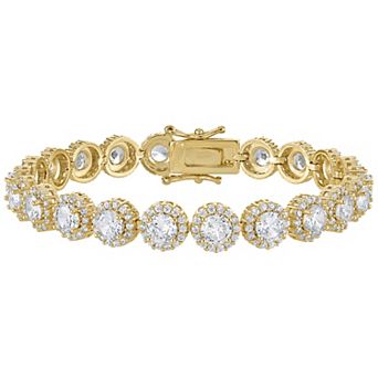 Ivy Sharpe Cubic Zirconia Halo Tennis Bracelet