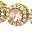 Gold Tone Pink