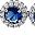 Silver Tone Blue