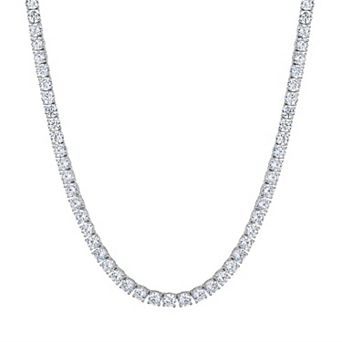 Ivy Sharpe 14k Gold Plated Cubic Zirconia Tennis Necklace