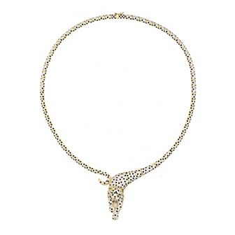 Ivy Sharpe Gold Over Brass Cubic Zirconia Panther Necklace