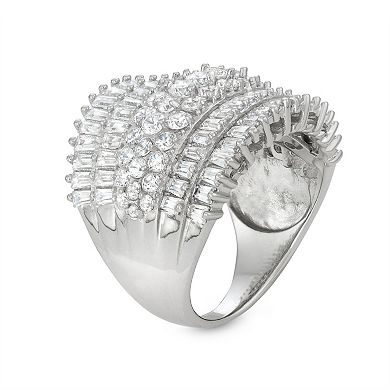 Ivy Sharpe Silver Plated Cubic Zirconia Statement Ring