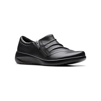 Clarks® Kaetlyn Mila Women's Leather Slip On Casual Shoes In Regular & Wide Width