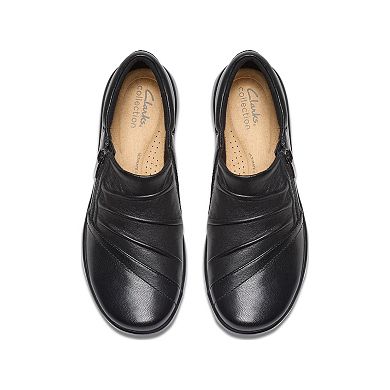 Clarks® Kaetlyn Mila Women's Leather Slip On Casual Shoes In Regular & Wide Width