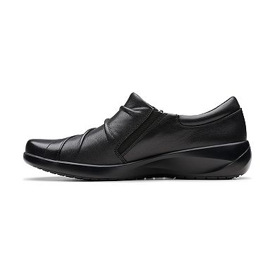 Clarks® Kaetlyn Mila Women's Leather Slip On Casual Shoes In Regular & Wide Width