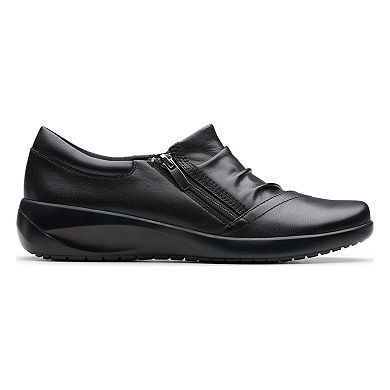 Clarks® Kaetlyn Mila Women's Leather Slip On Casual Shoes In Regular & Wide Width