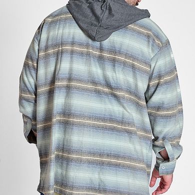 Big & Tall Quiksilver Hooded Flannel Shirt