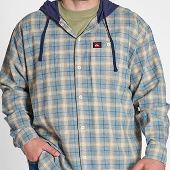 Big & Tall Quiksilver Hooded Flannel Shirt