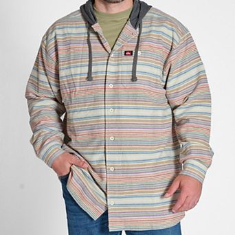 Big & Tall Quiksilver Hooded Flannel Shirt