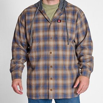 Big & Tall Quiksilver Hooded Flannel Shirt