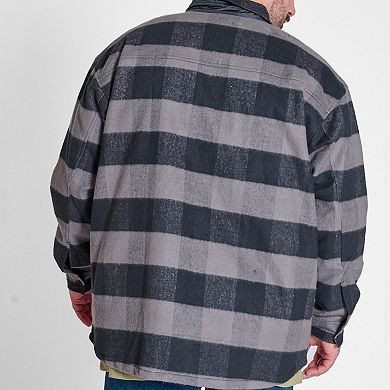 Big & Tall Quiksilver Men's Quilted Flannel Shirt Jacket
