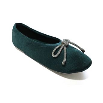 isotoner Satin Ballerina Women's Bow Accent Slippers