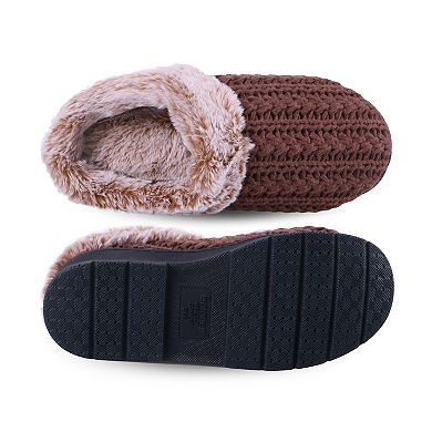 isotoner Cable Knit Slip-On Women's Clog Slippers
