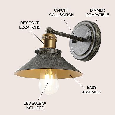 July 1-Light Industrial Farmhouse Metal Vanity Light