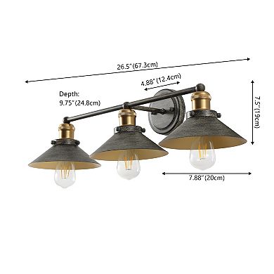 July 3-Light Industrial Farmhouse Metal Vanity Light
