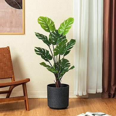 Glitzhome 3.5ft. Versatile Faux Monstera deliciosa Liebm in Pot