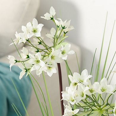 Glitzhome 3.25ft. Natural Onion Grass Artificial Plants in Pot
