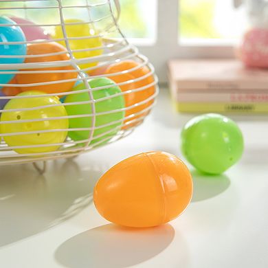Glitzhome 90PK 2.25"H Easter Plastic Fillable Eggs in 6 Colors