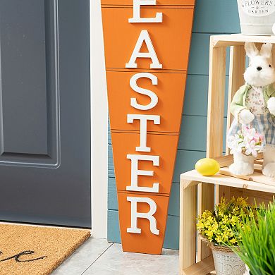Glitzhome 41.5"H Dimensional Easter Durable Wooden and Metal Carrot Porch Decor