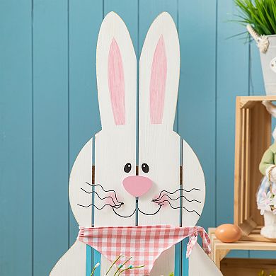 Glitzhome 30"H Easter Wooden Bunny Porch Décor