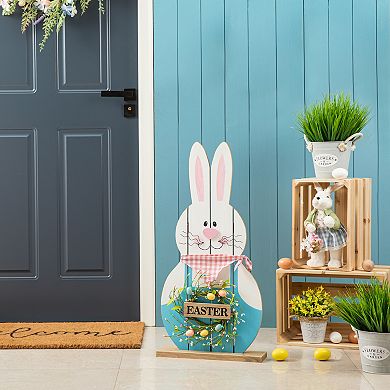 Glitzhome 30"H Easter Wooden Bunny Porch Décor