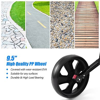 Folding 2 Wheels Push Pull Golf Cart Trolley with Scoreboard