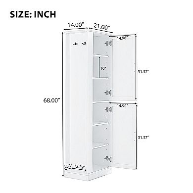 Merax Tall Bathroom Storage Cabinet
