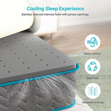 Serweet 12 Inch Memory Foam Hybrid Mattress with 7-Zone Pocket Innersprings