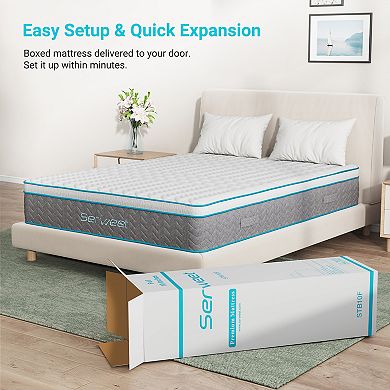 Serweet 12 Inch Memory Foam Hybrid Mattress with 7-Zone Pocket Innersprings