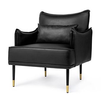 Glitzhome Mid-Century Modern Leatherette Armchair