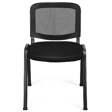 Set Of 5 Stackable Mesh Back Conference Chairs For Office Or Meeting Rooms