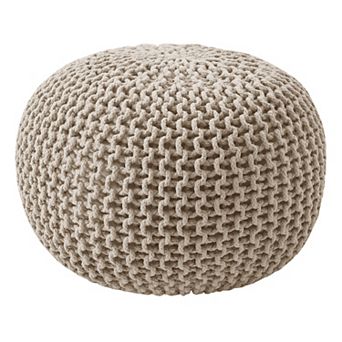 Sweet Home Round Knitted Pouf Ottoman