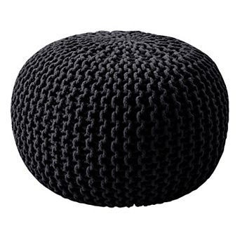 Sweet Home Round Knitted Pouf Ottoman