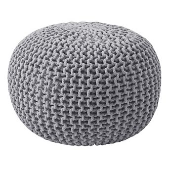 Sweet Home Round Knitted Pouf Ottoman