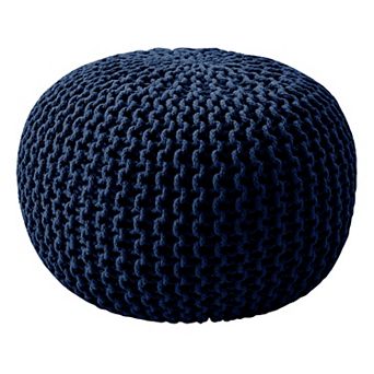 Sweet Home Round Knitted Pouf Ottoman